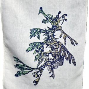 Leafy Sea Dragon White Tea Towel