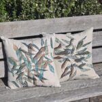 Fallen Leaves (Natural) Oatmeal & Flax Linen Cushion Cover