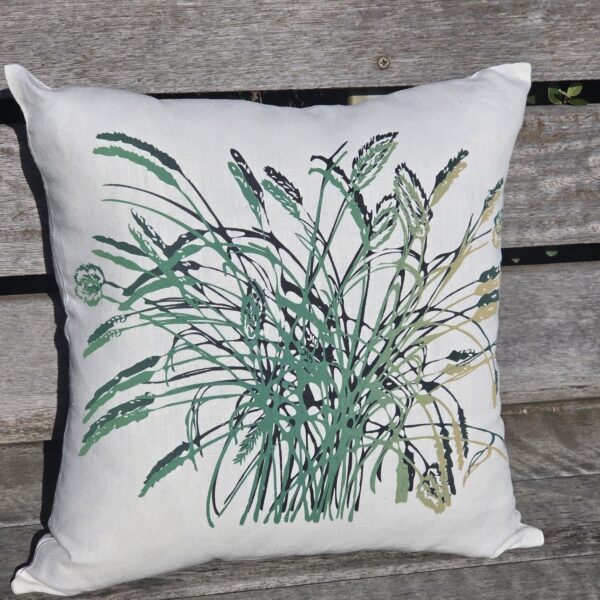 Tussock Grass Natural White Linen Cushion Cover