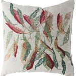 Fallen Leaves (Pink Autumn) Flax Linen Cushion Cover