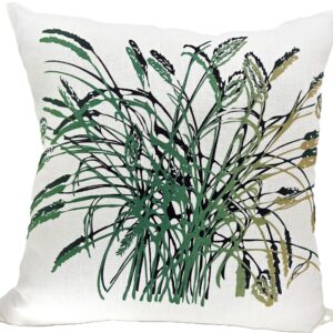 Tussock Grass Natural White Linen Cushion Cover