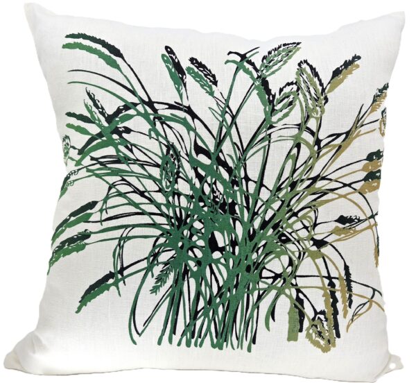 Tussock Grass Natural White Linen Cushion Cover