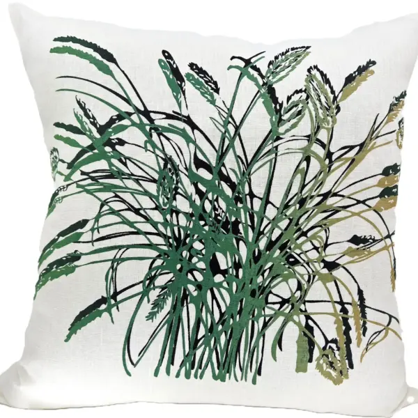 Tussock Grass Natural White Linen Cushion Cover