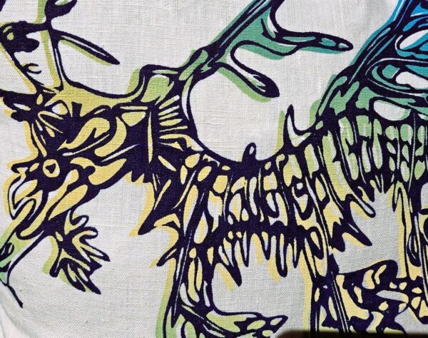 Leafy Sea Dragon White Linen Tea Towel