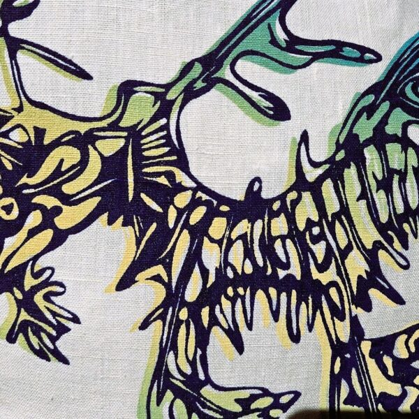 Leafy Sea Dragon White Linen Tea Towel