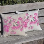 Silver Princess Blossoms Oatmeal & Flax Cushion Covers