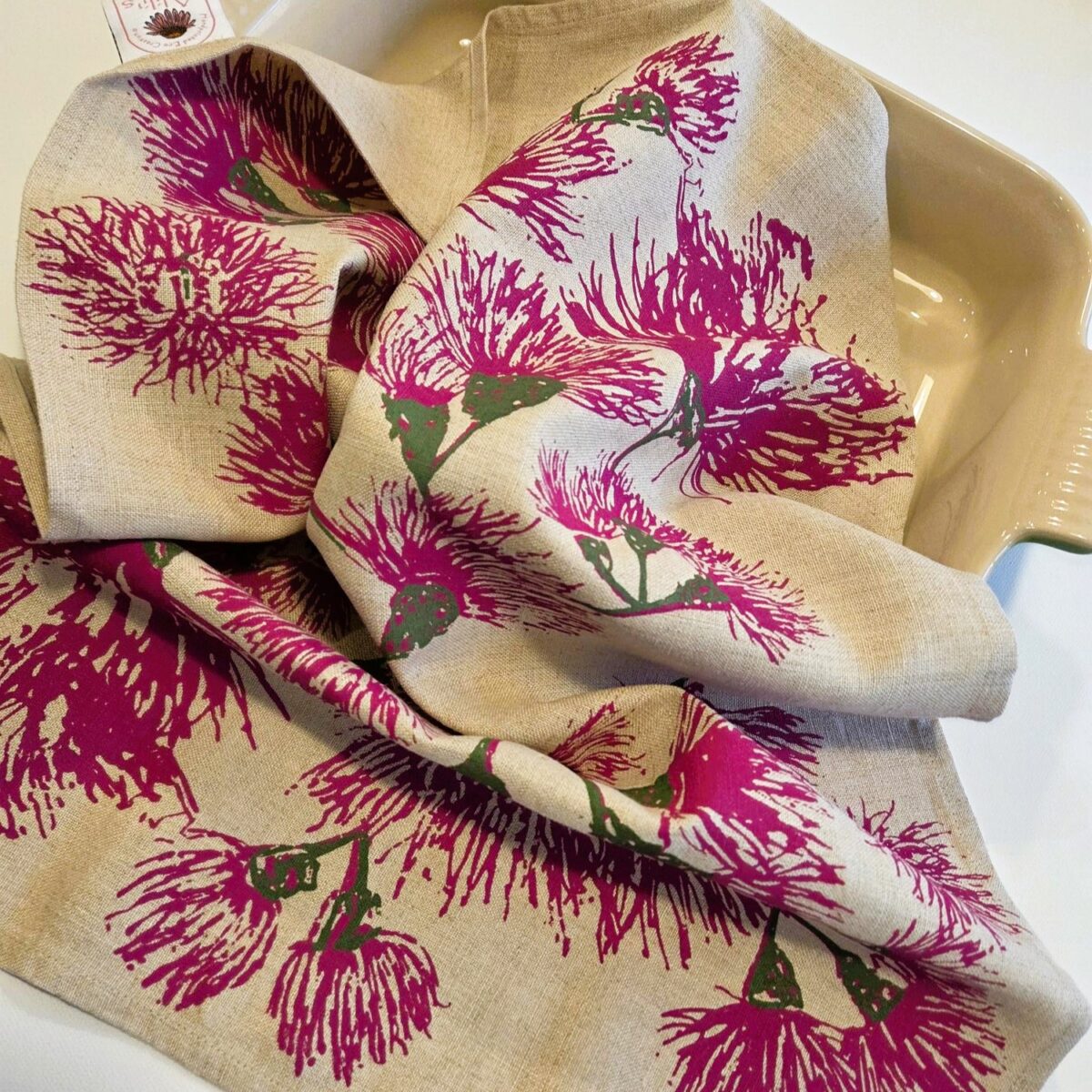 Silver Princess Flax Linen Tea Towel