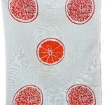 Oranges & Oranges White Linen Tea Towel