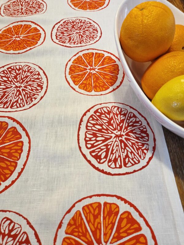 Oranges & Oranges Natural White Linen Table Runner