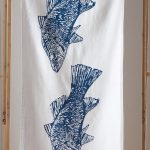 Barramundi Marine Blue-Natural White Linen Table Runner