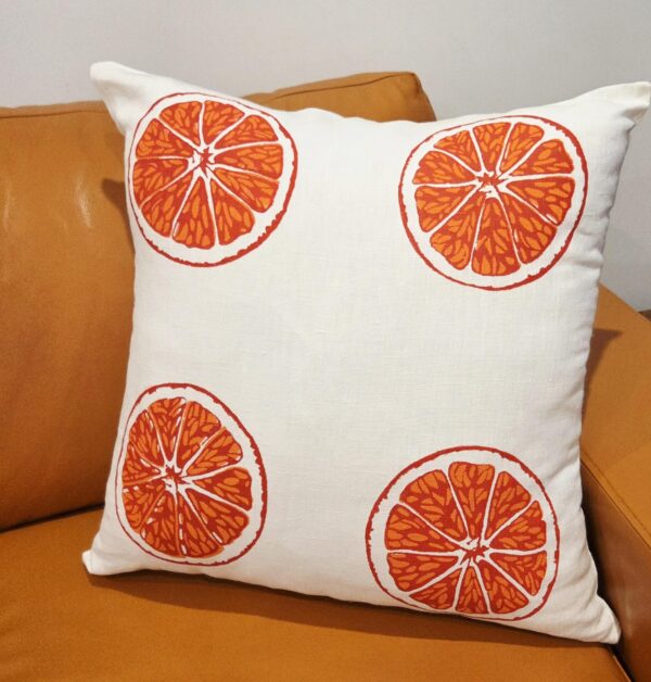 Oranges & Oranges Natural White Linen Cushion Cover