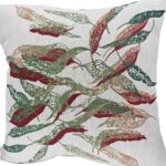 Pink Autumn FL Oatmeal Linen Cushion Cover
